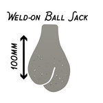 100mm Tall Novelty Weld On Ball Sack